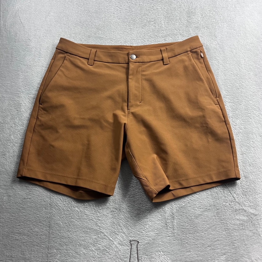 Lululemon Commission Short 7 Warpstreme Mens 33 Copper Brown Chino LM7AUHS